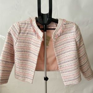 Carmen Marc Valvo Pink tweeted blazer